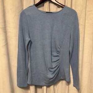 1. State Women's Slate Blue Gathered Blouse